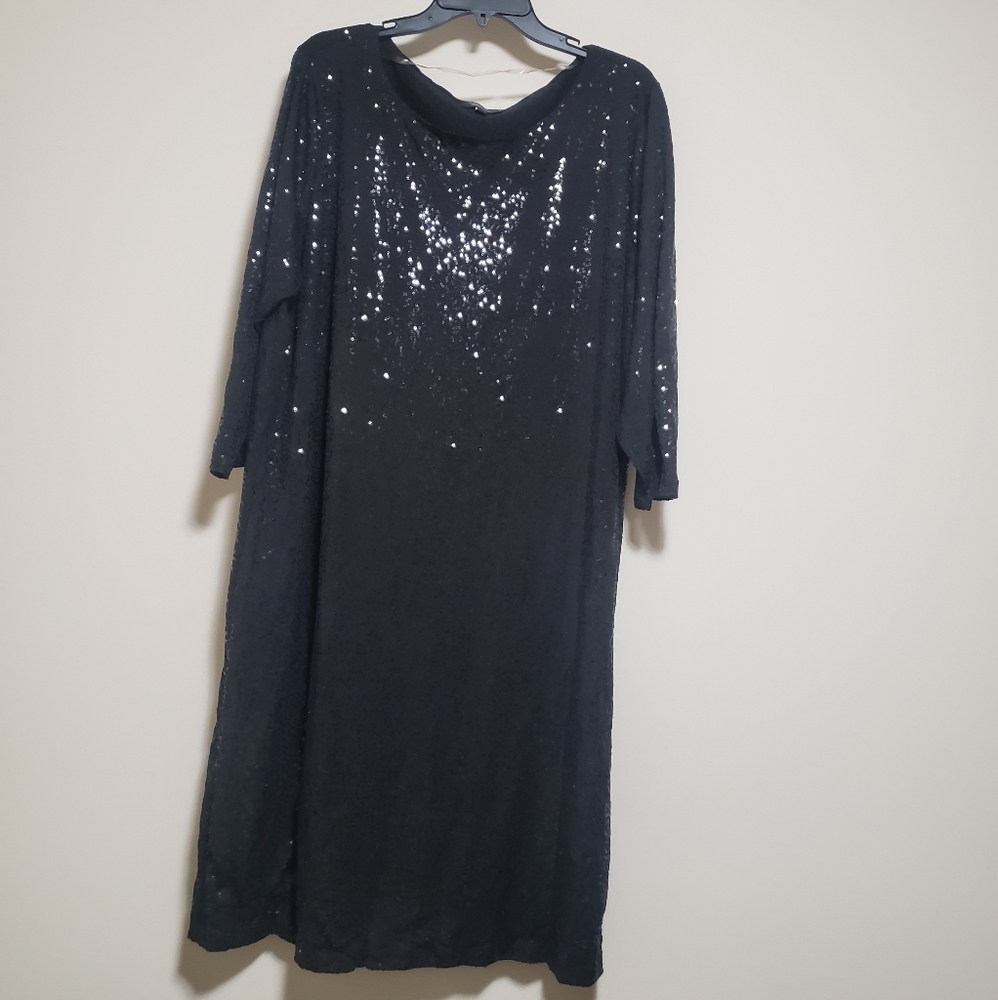 Black sequined dress